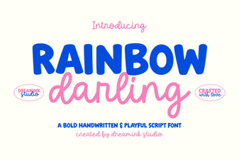 Rainbow Darling Duo Font for Creative Design Projects