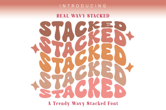 Design with Stacked Wavy Typography