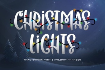 Festive Typography & Christmas Light Font Ideas